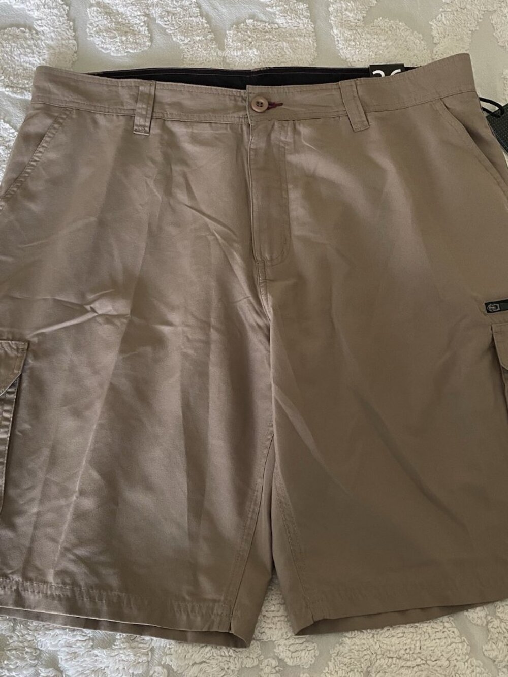 Burnside Men’s Khaki Cargo Shorts Summer Hiking Outdoor Size 36 New With Tags
